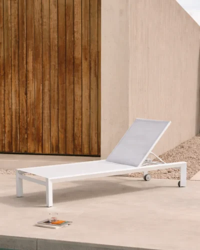 Tumbona aluminio y textileno