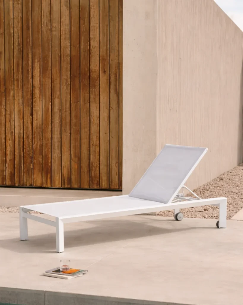 Tumbona aluminio y textileno