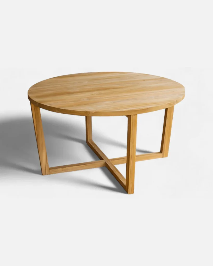 mesa redonda de madera Elenagce 140