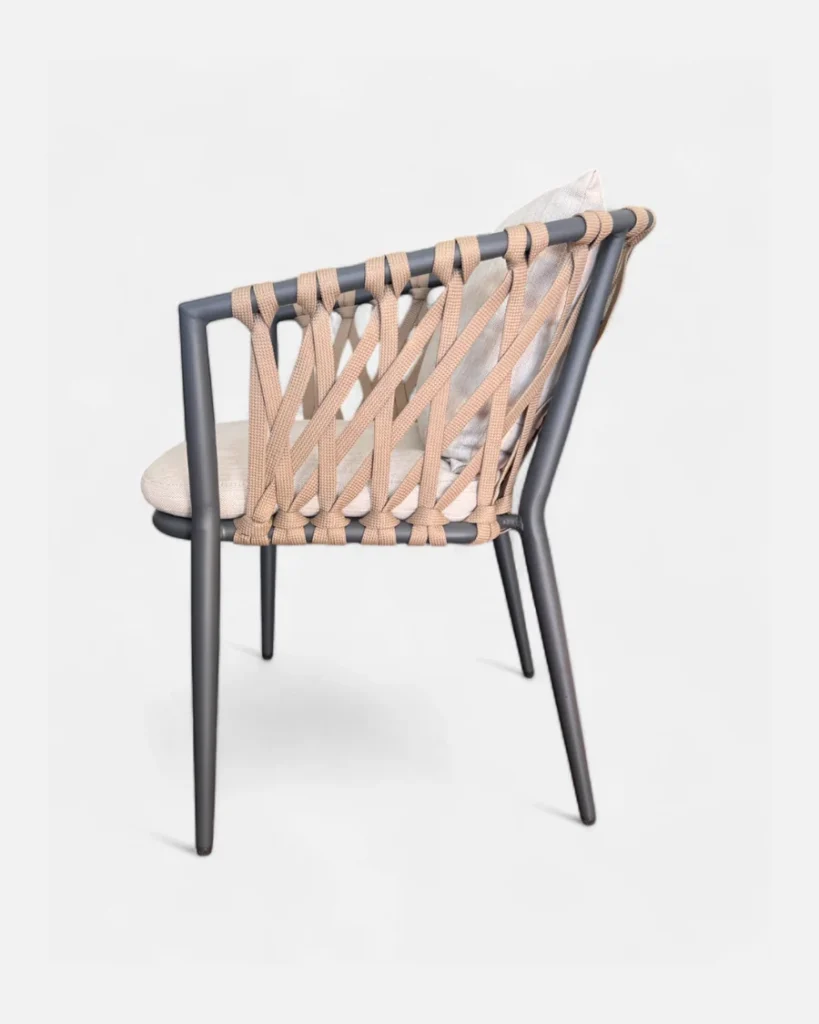 Silla Indigo de cuerda y aluminio