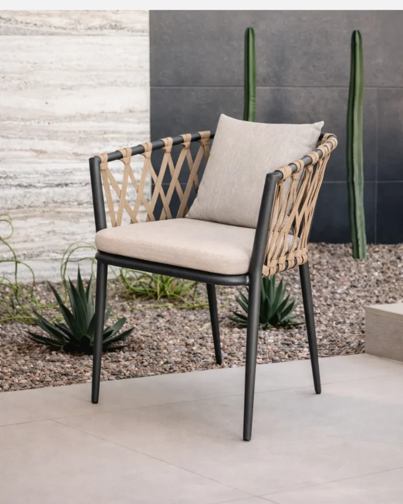 Silla Indigo de cuerda y aluminio