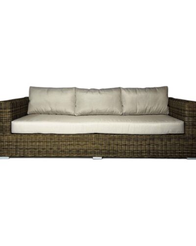 Sofá tres plazas de ratán