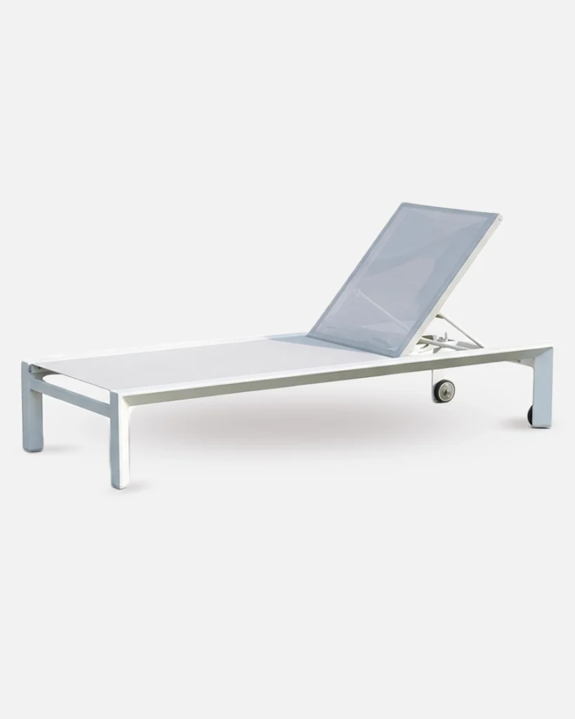 Tumbona aluminio y textileno