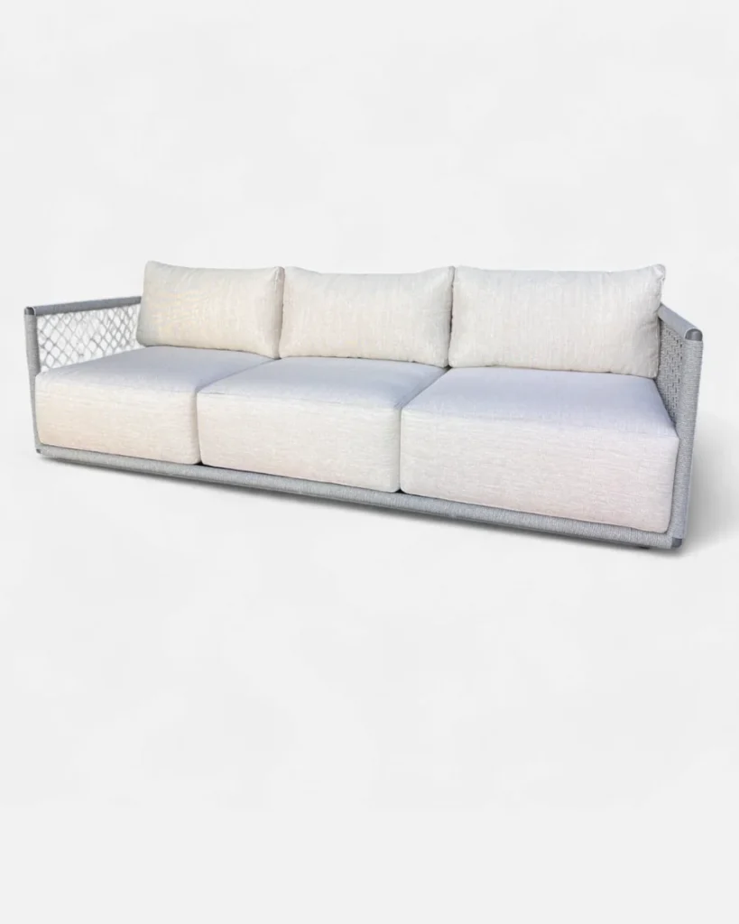 Sofás 3 plazas de aluminio con cuerda