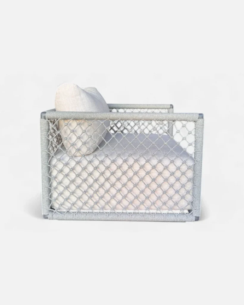 Sillón estructura aluminio y cuerda