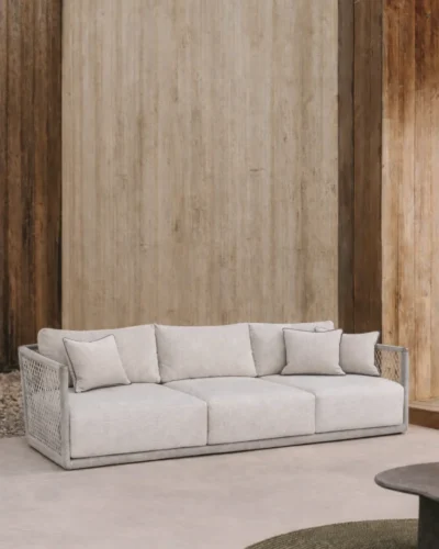 Sofás 3 plazas de aluminio con cuerda