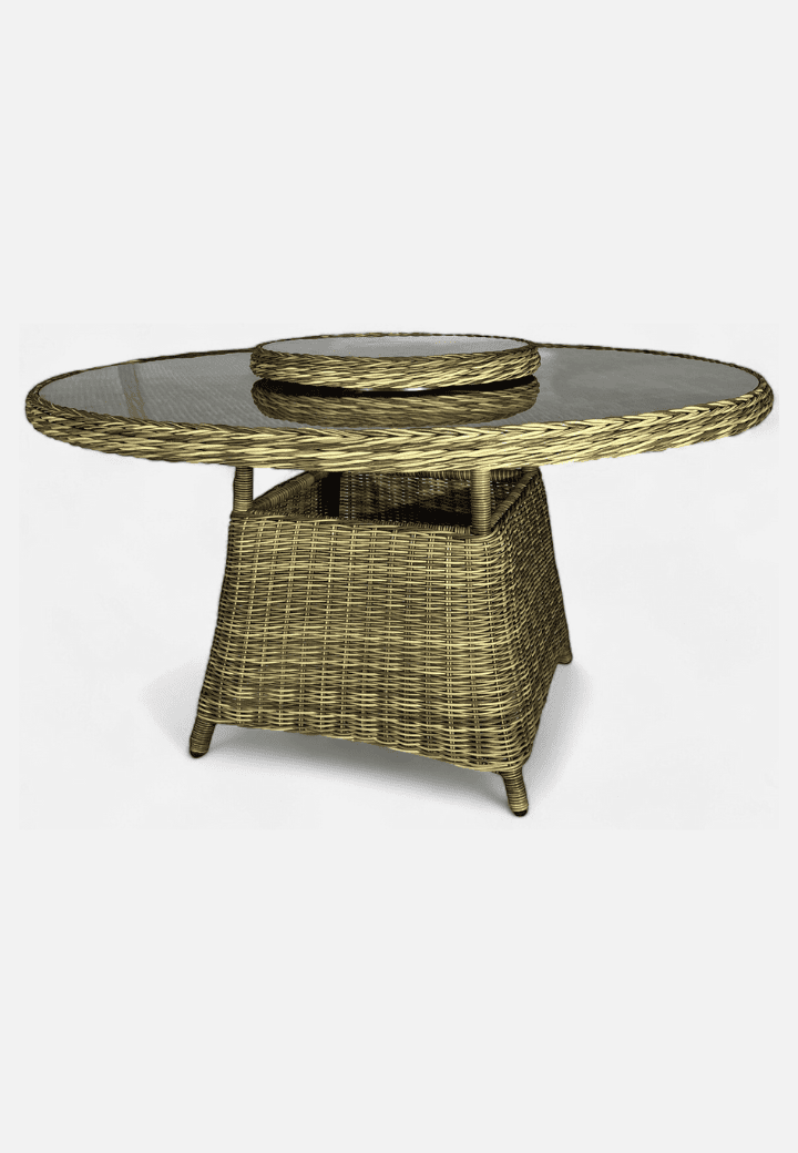 Mesa De Exterior Redonda De Ratán sintético