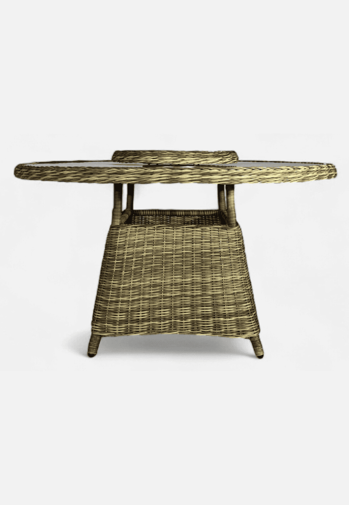 Mesa De Exterior Redonda De Ratán sintético