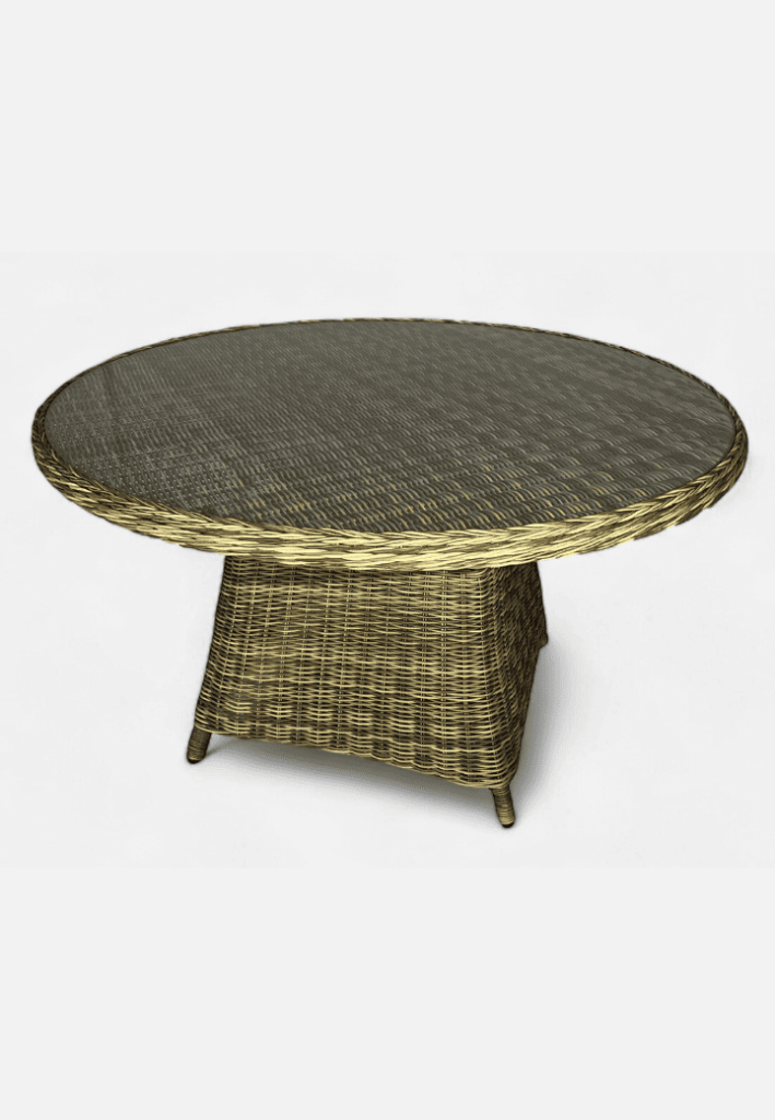 Mesa De Exterior Redonda De Ratán sintético