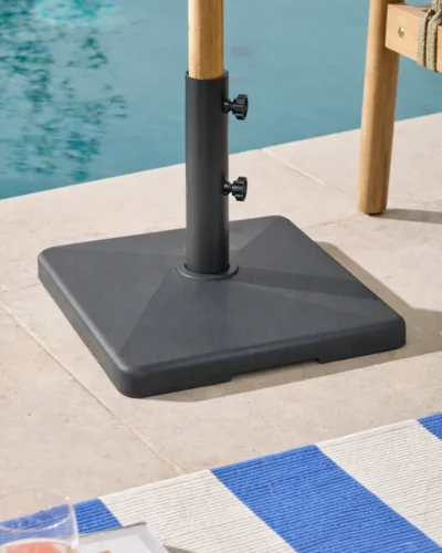 Base para parasol de resina y cemento