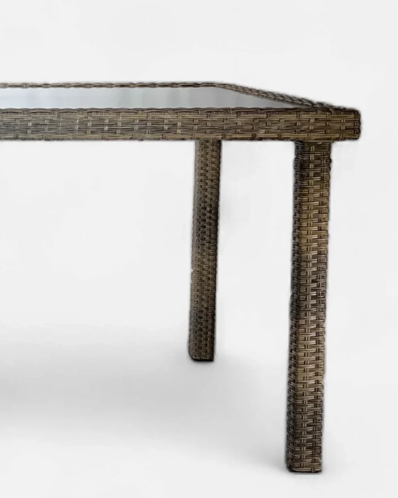 Mesa jardin rectangular de ratán sintético