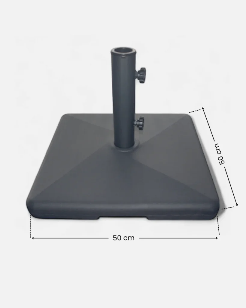 Base para parasol de resina y cemento