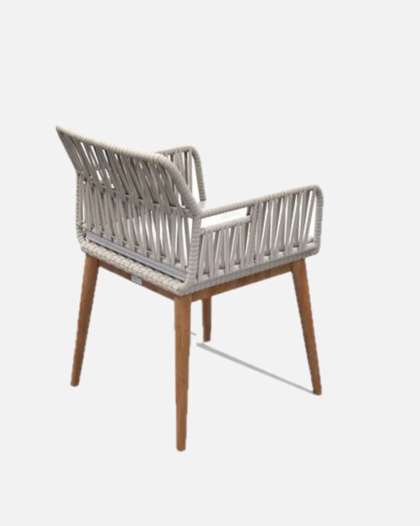 Silla cuerda y madera teca de diseño