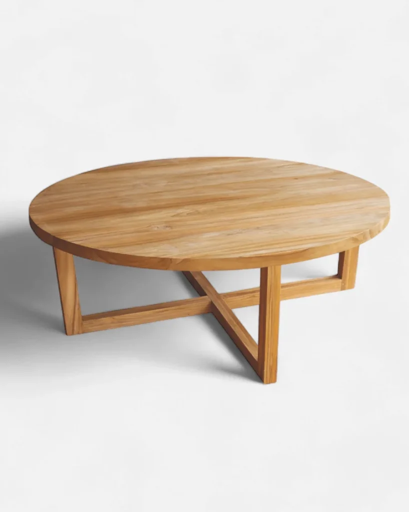 Mesa de centro para jardin de madera de teca
