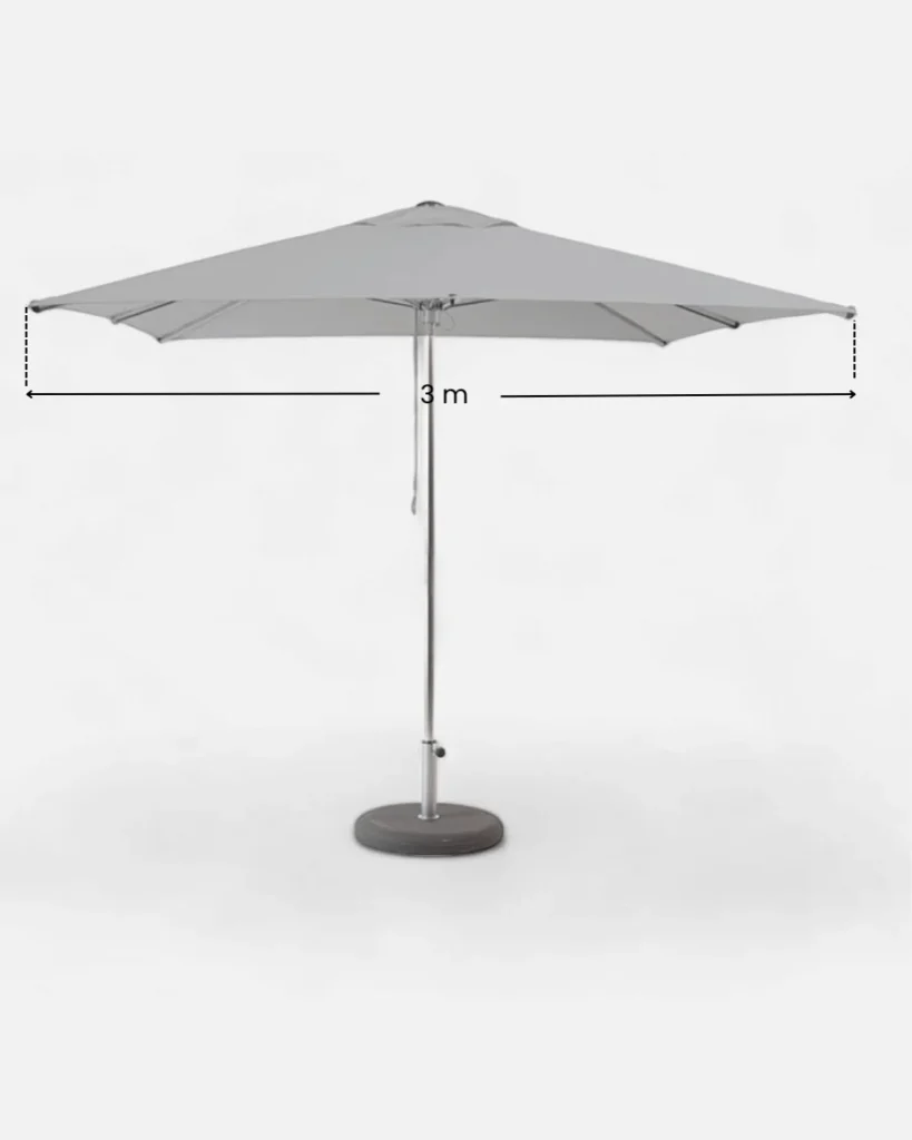 Medidas Parasol 3x3 cuadrado