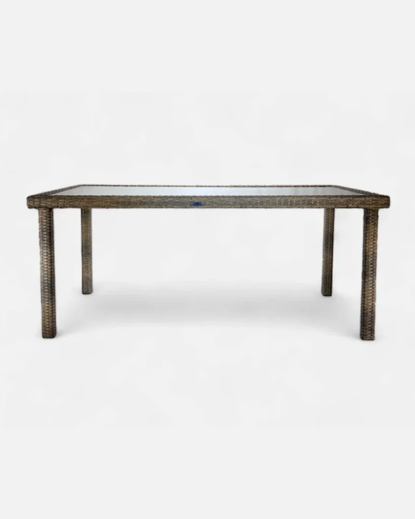 Mesa jardin rectangular de ratán sintético