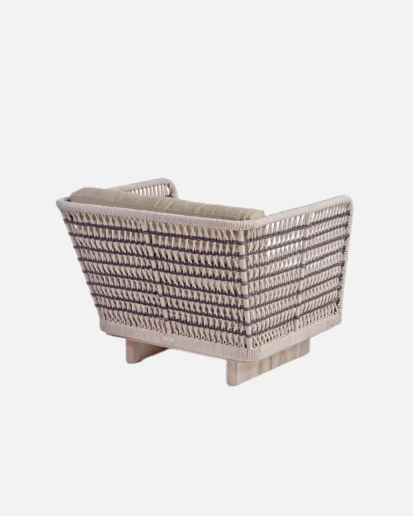 Sillón de cuerda y madera teka