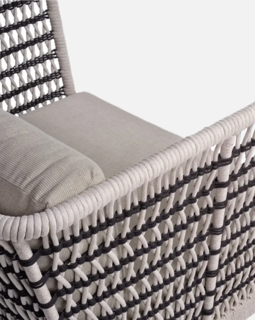 Sillón de cuerda y madera teka