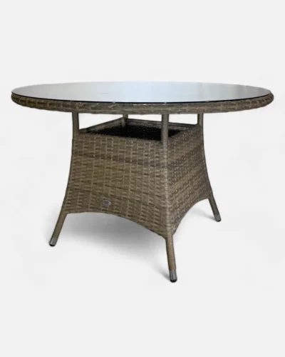 Mesa redonda de ratan para exterior 120 cm