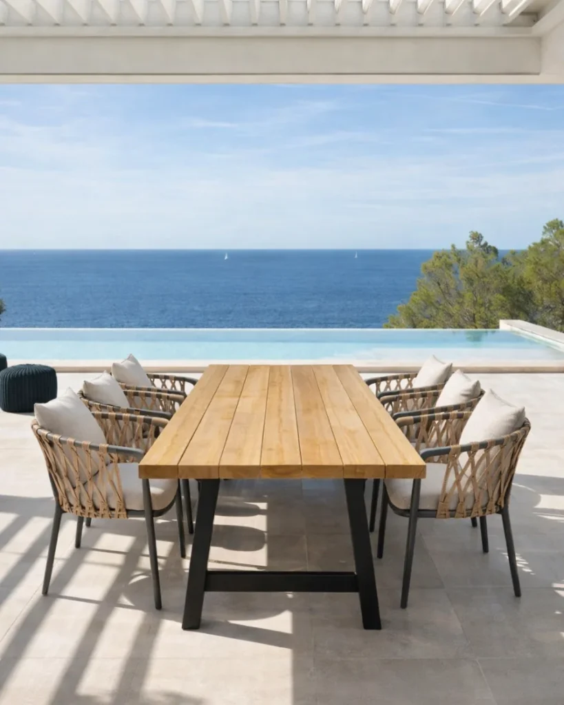 Mesa industrial para jardin