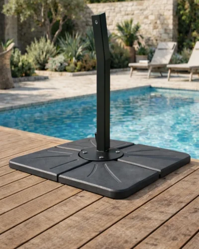 Base tipo baldosa para sombrilla de jardin