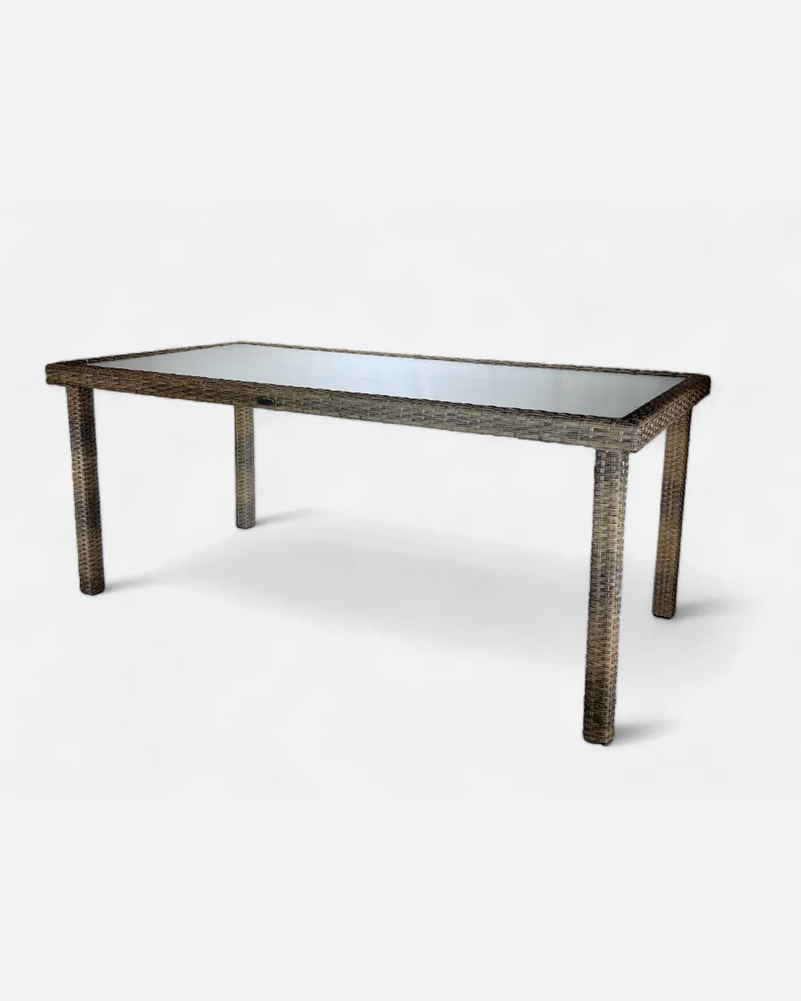 Mesa jardin rectangular de ratán sintético