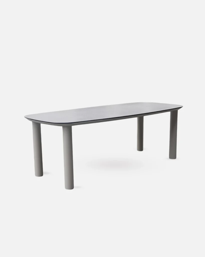 Mesa gris de exterior 220 cm