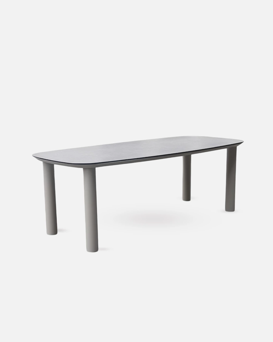 Mesa gris de exterior 220 cm
