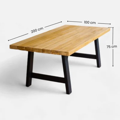 Medidas Mesa comedor estilo industrial