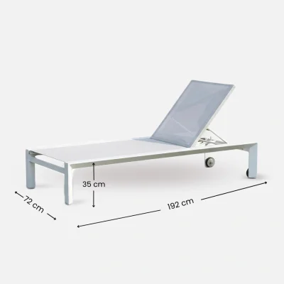 Tumbona aluminio y textileno